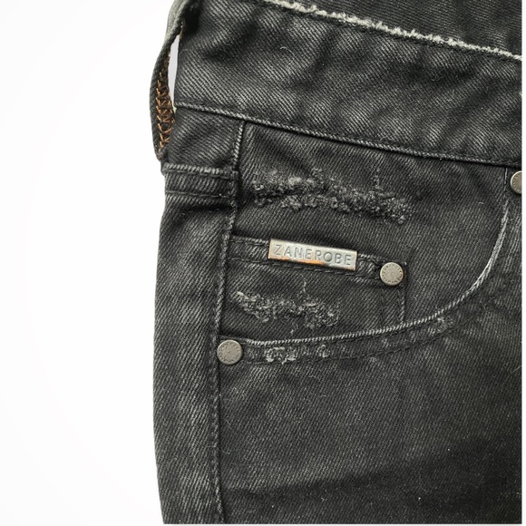 NWT Zanerobe Women’s Black Denim Shorts, sz 27” - Picture 5 of 7